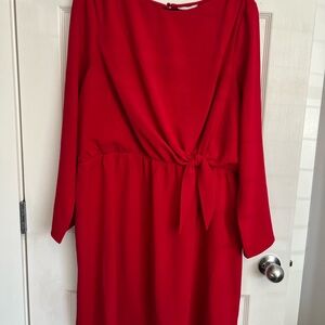 Reitmans Red Long Sleeve Dress